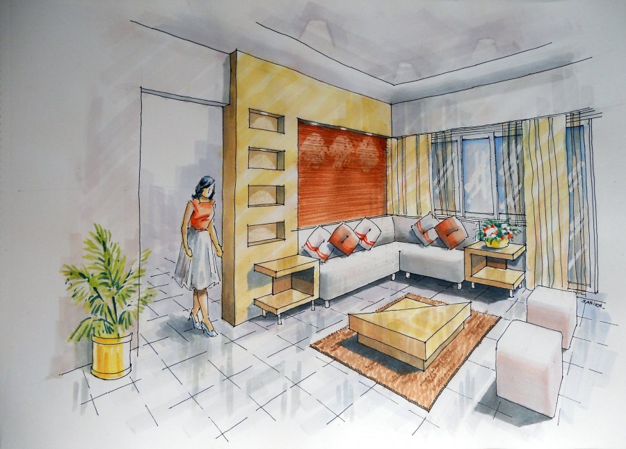 Перспектива интерьера