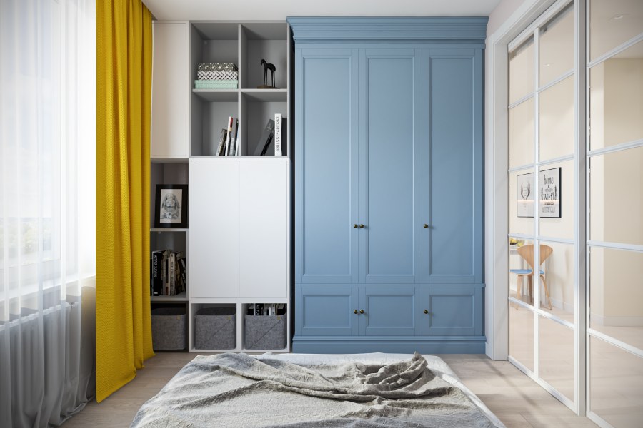 Икеа шкаф ПАКС голубой