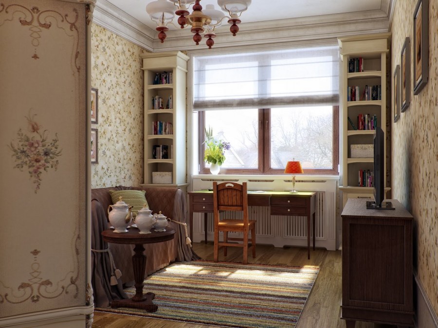 Кабинет в стиле Прованс