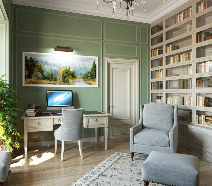 Кабинет в стиле Прованс