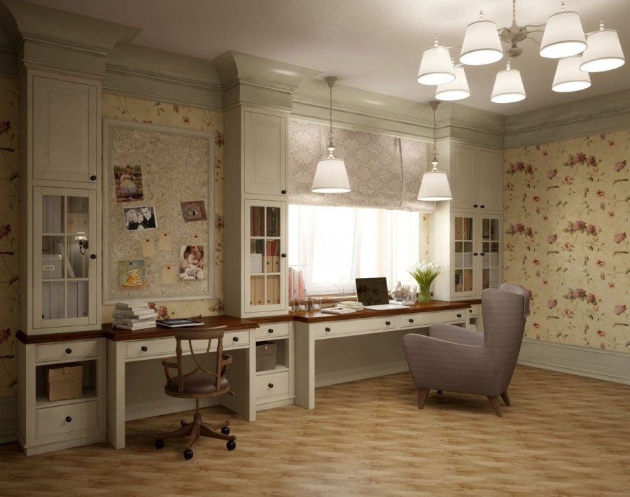 Стиль Прованс в интерьере кабинета