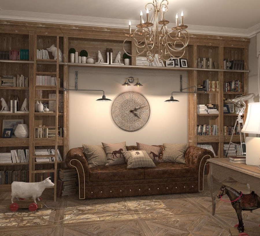 Стиль Прованс в интерьере кабинета