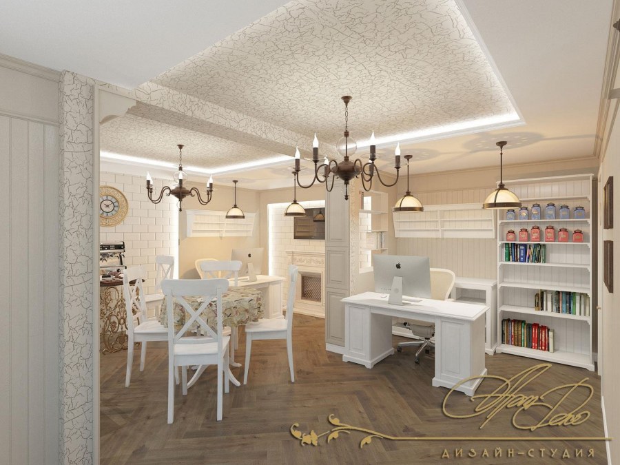 Кабинет в стиле Прованс