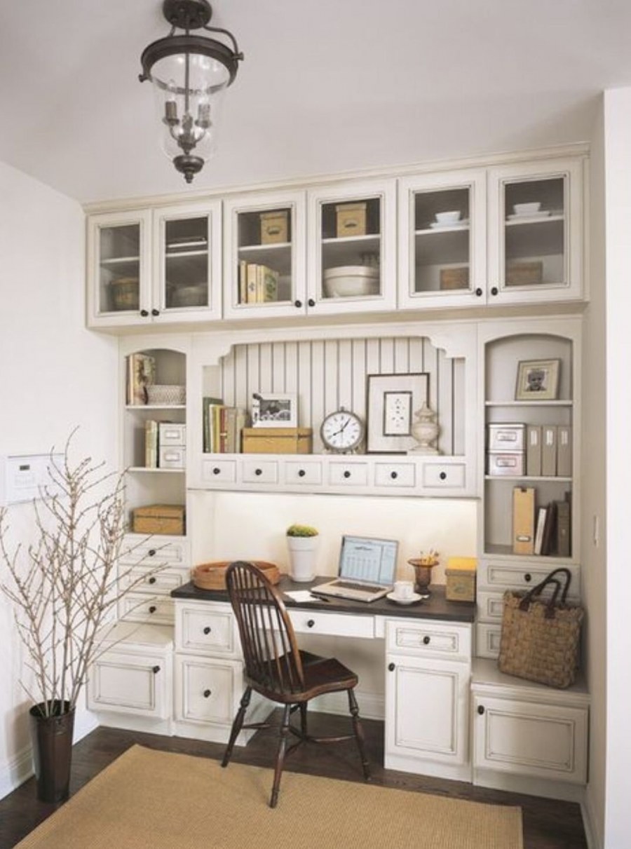 Библиотека в стиле Прованс интерьер