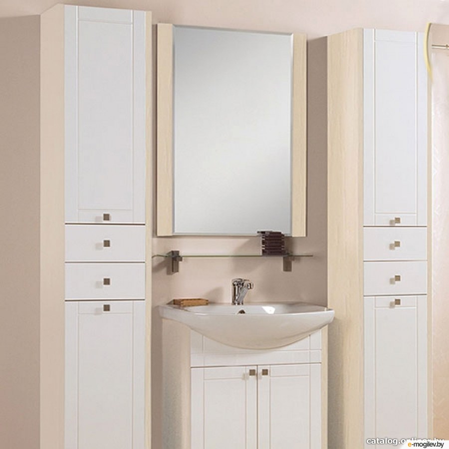 Зеркало Акватон Альпина 65 дуб молочный