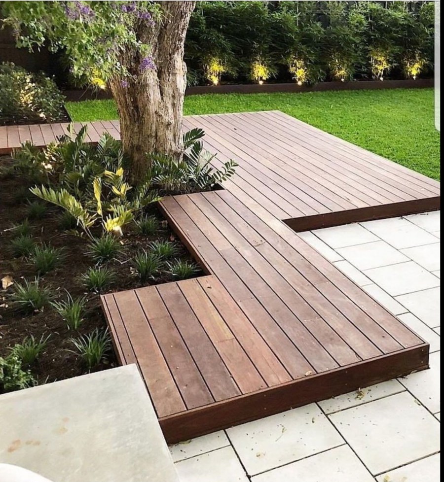 Мощение лиственницей