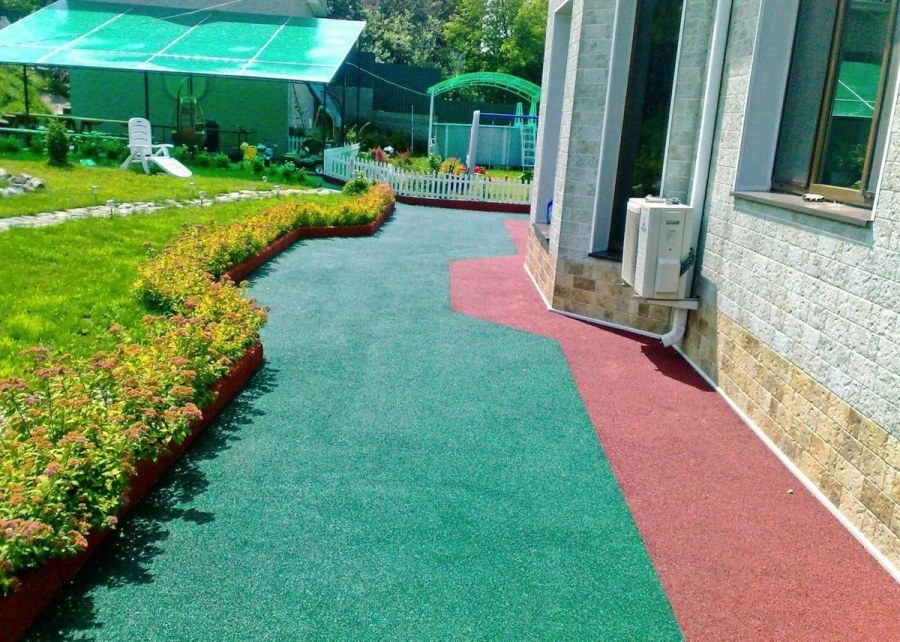 Резиновая крошка для дорожек