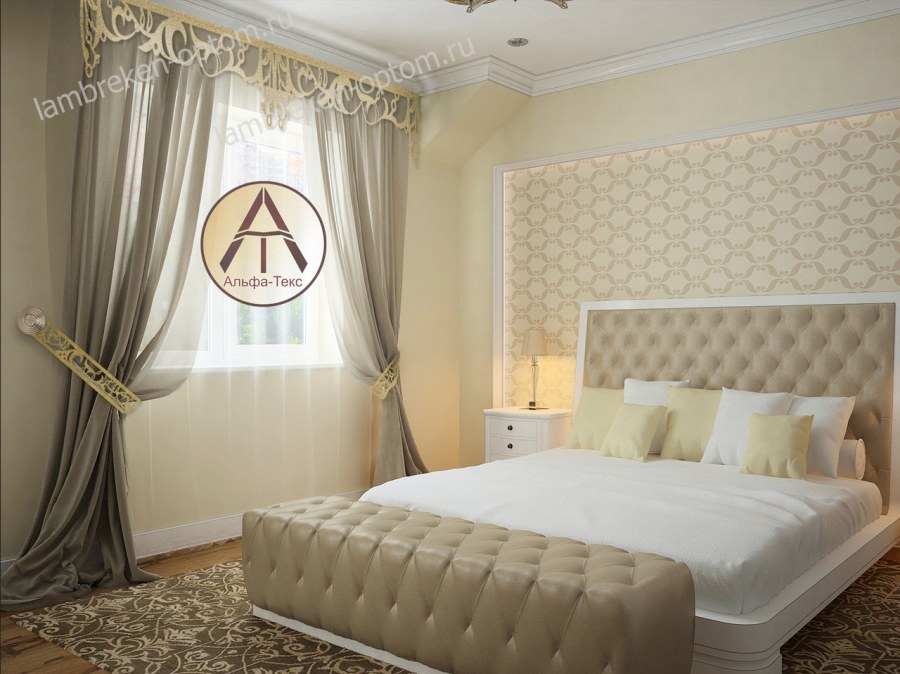 Молдинги в интерьере спальни