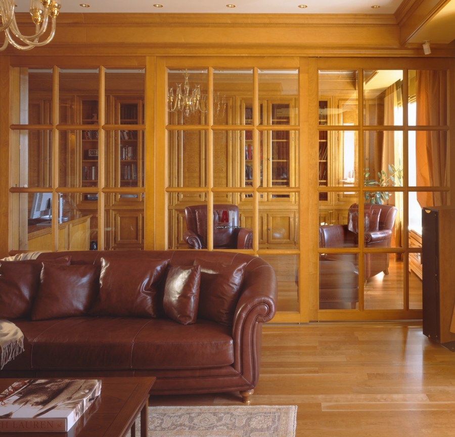 Стеклянные двери для гостиной