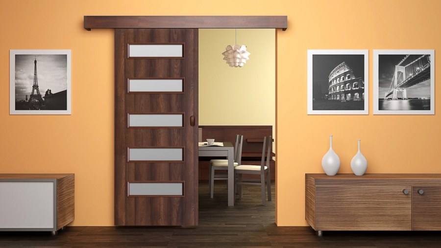 Раздвижные перегородки Неоклассика деревянные за диваном