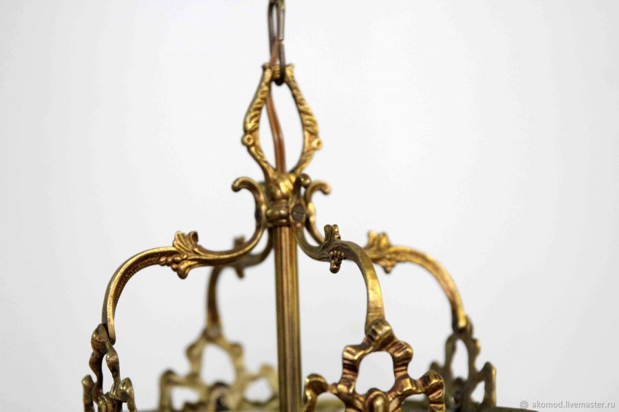 Винтажная люстра латунь