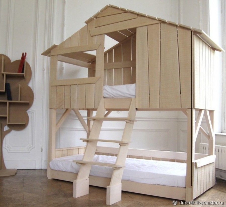 Двухъярусная кровать домик Руф