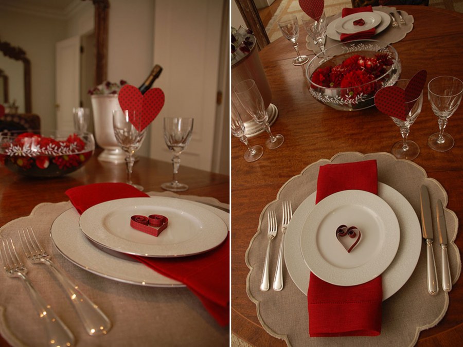 Романтичная сервировка стола