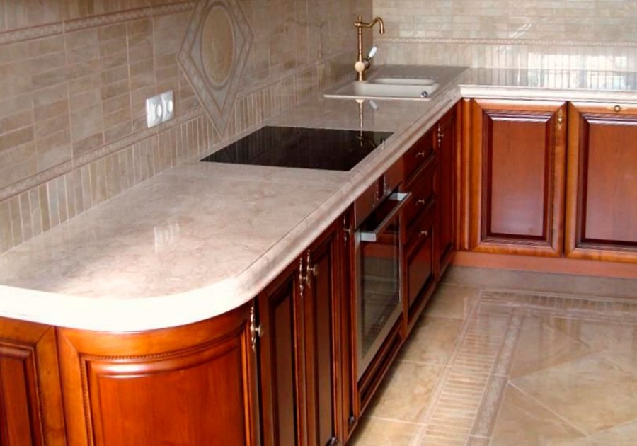 Оникс мрамор бежевый столешница