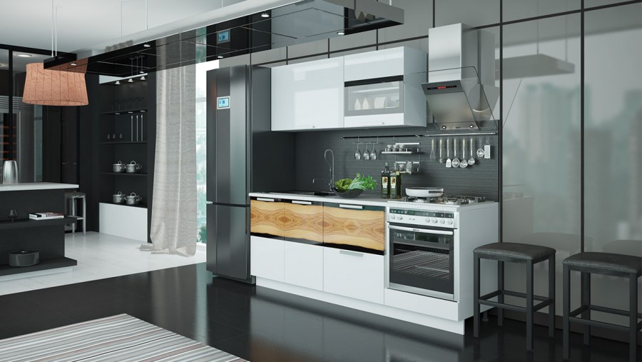 Кухня Бьюти оранж грей