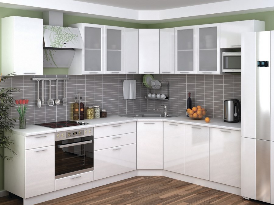 Кухня Ксения белый глянец Стендмебель