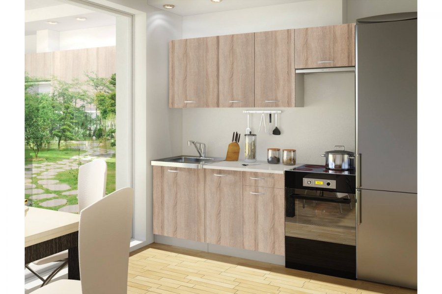 Сан-Ремо СТЛ.152.00М кухонный гарнитур белый/дуб сонома