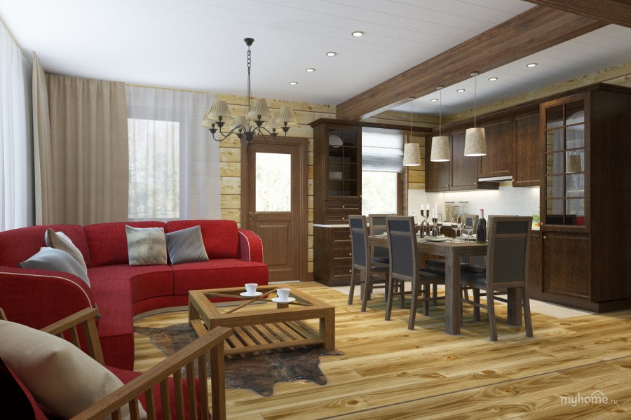 Кухня в загородном доме