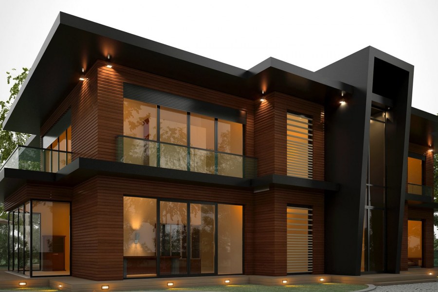 Современная отделка фасадов