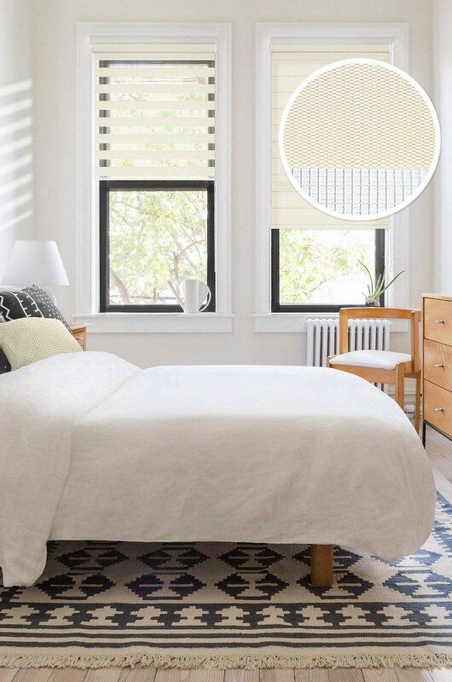 Штора рулонная "день/ночь" белый 48*170см DDA