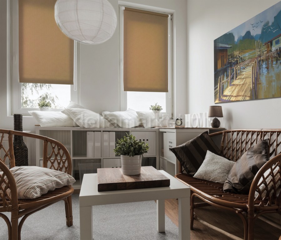 Римская штора макси "Rusti", лен (284-a221-gr)