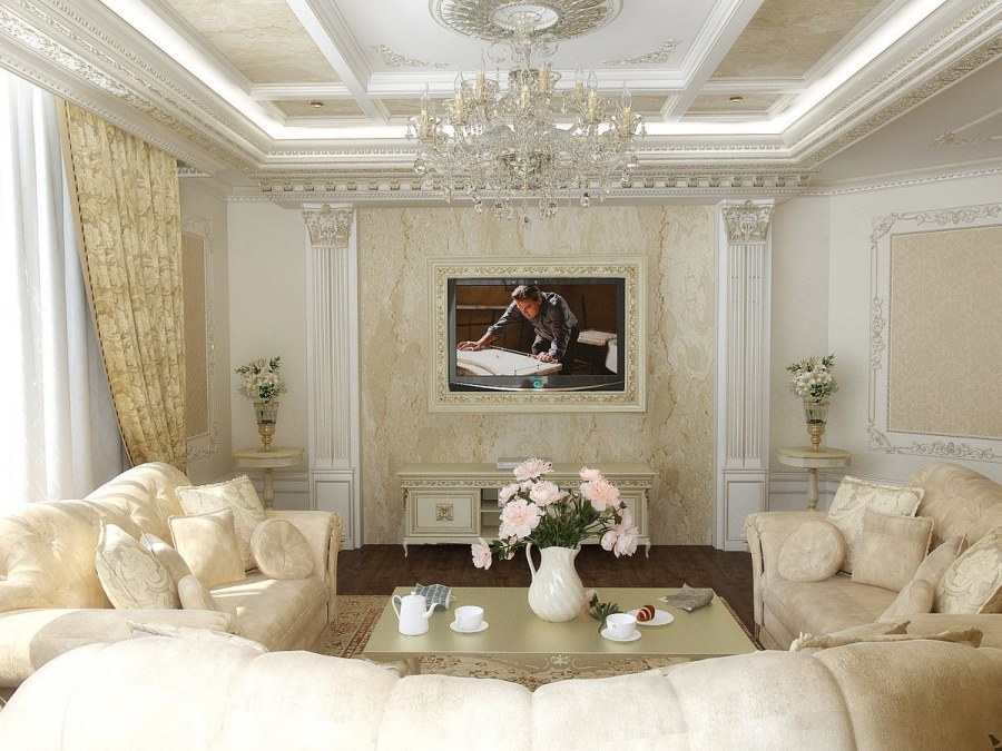 Интерьер гостиной классика