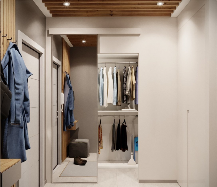 Гардероб при входе в квартиру