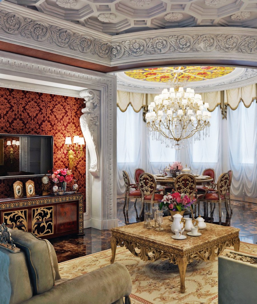 Гостиная в стиле Барокко