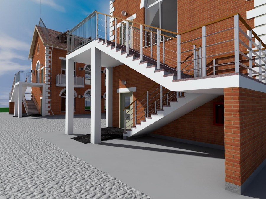 Лестница снаружи здания