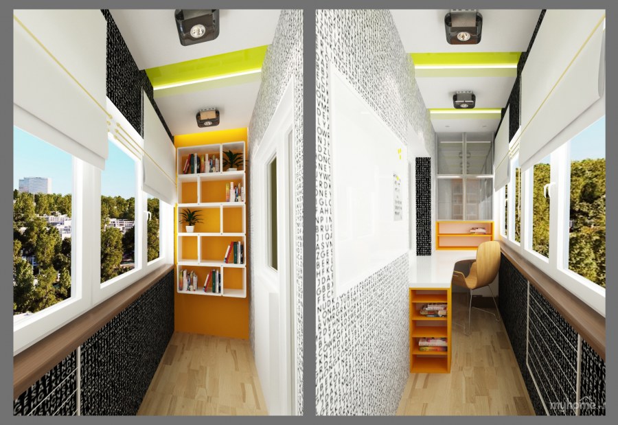 Интерьер балкона лоджии