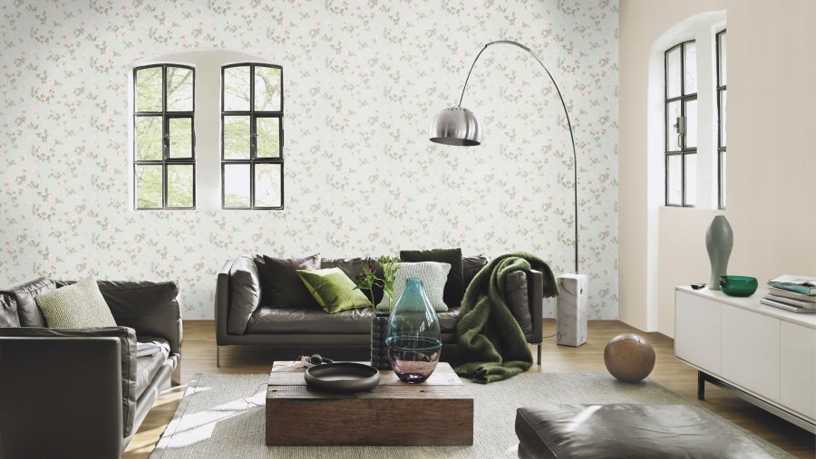 Стильные обои для гостиной
