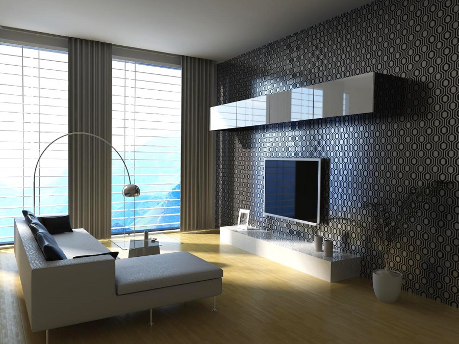 Обои в интерьере