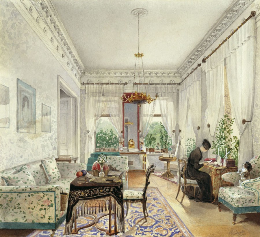 Тихобразов н.и интерьер в имении Лопухиных 1844