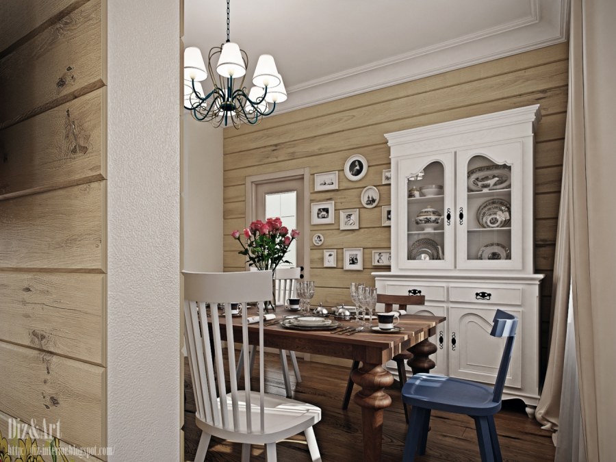 Кухня в стиле русской усадьбы