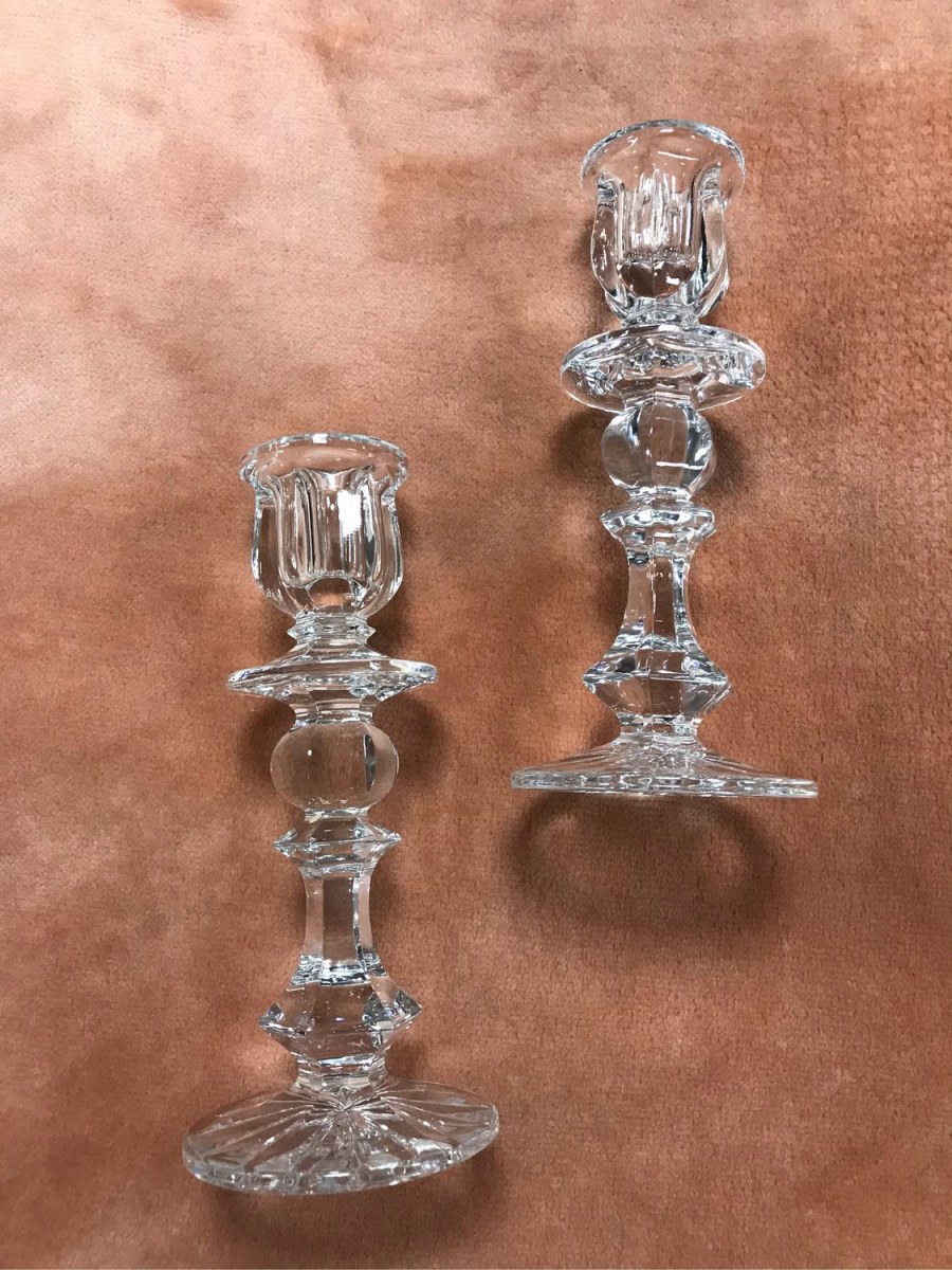 Подсвечники Гусь Хрустальный Винтаж