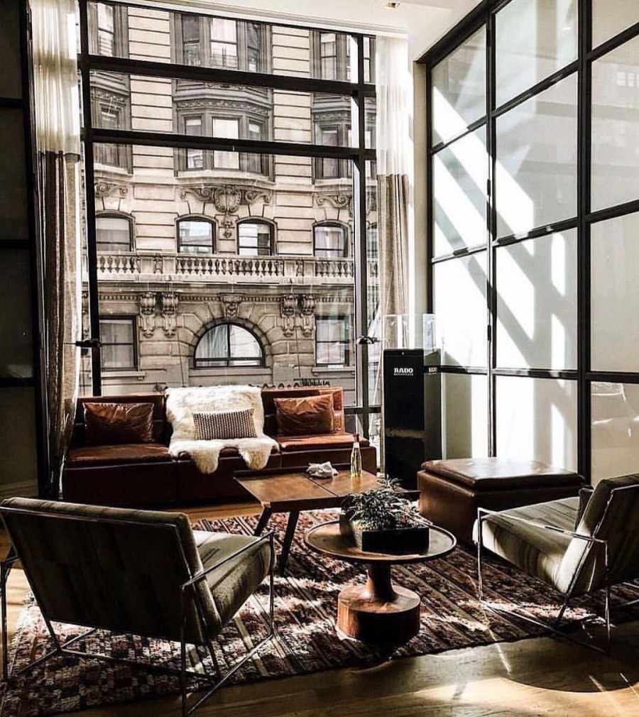 Гостиная в Индустриальном стиле