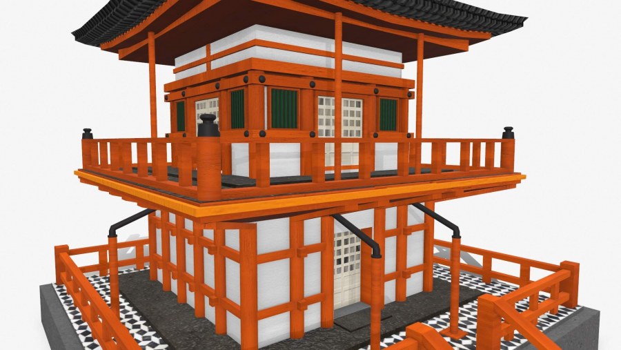 Японский храм 3д