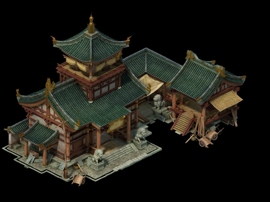 Китайские домики вид сверху