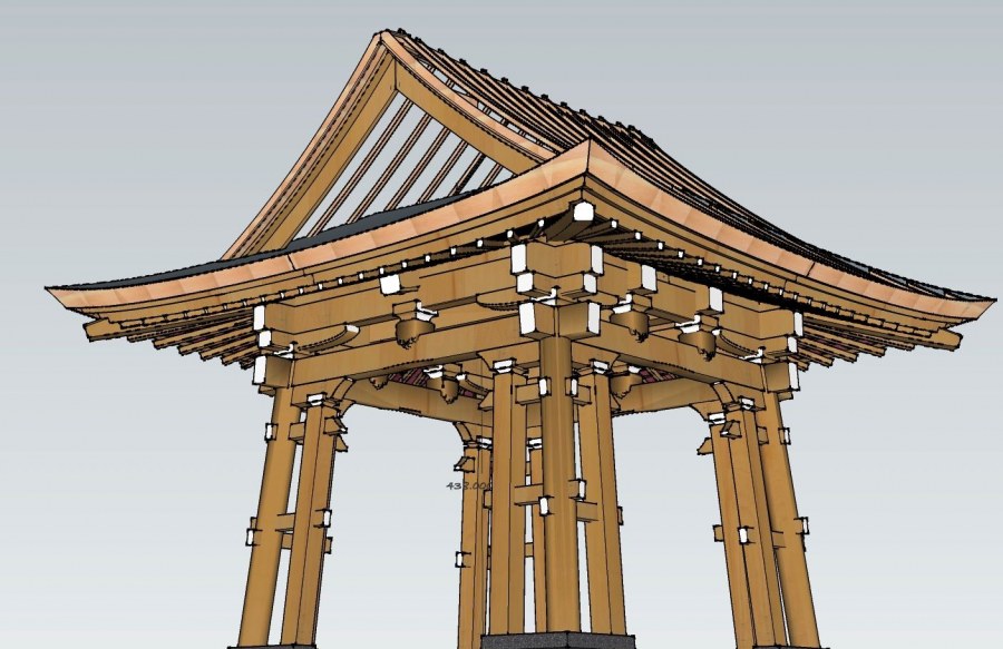 Шестиярусный доугун китайская архитектура