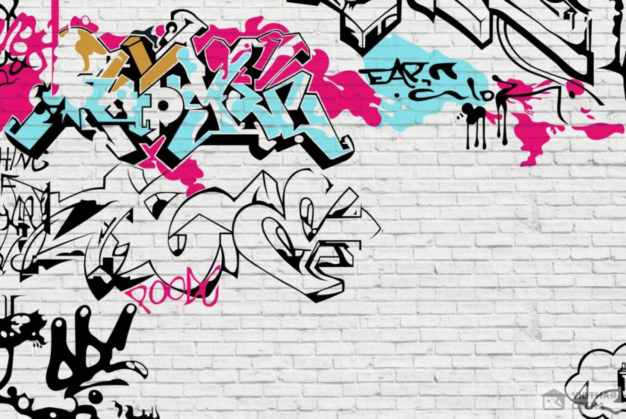 Кирпичная стена графит