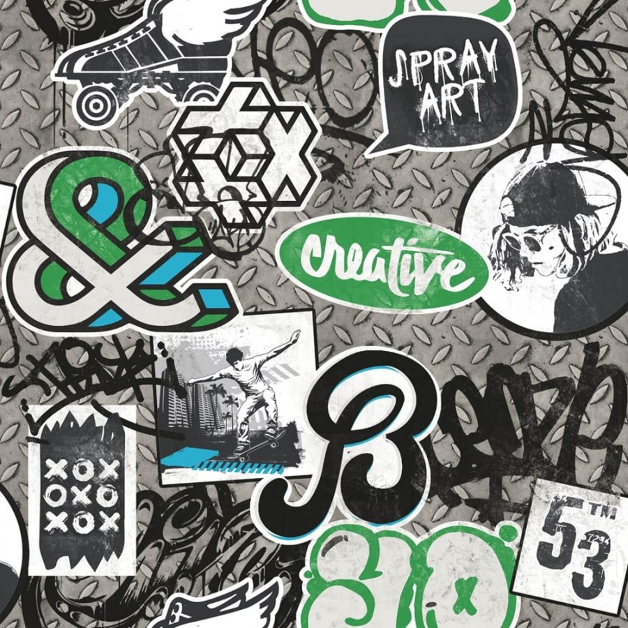 Обои бумажные граффити