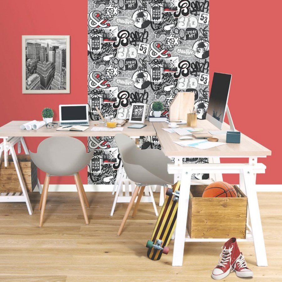 Модные молодежные обои для стен