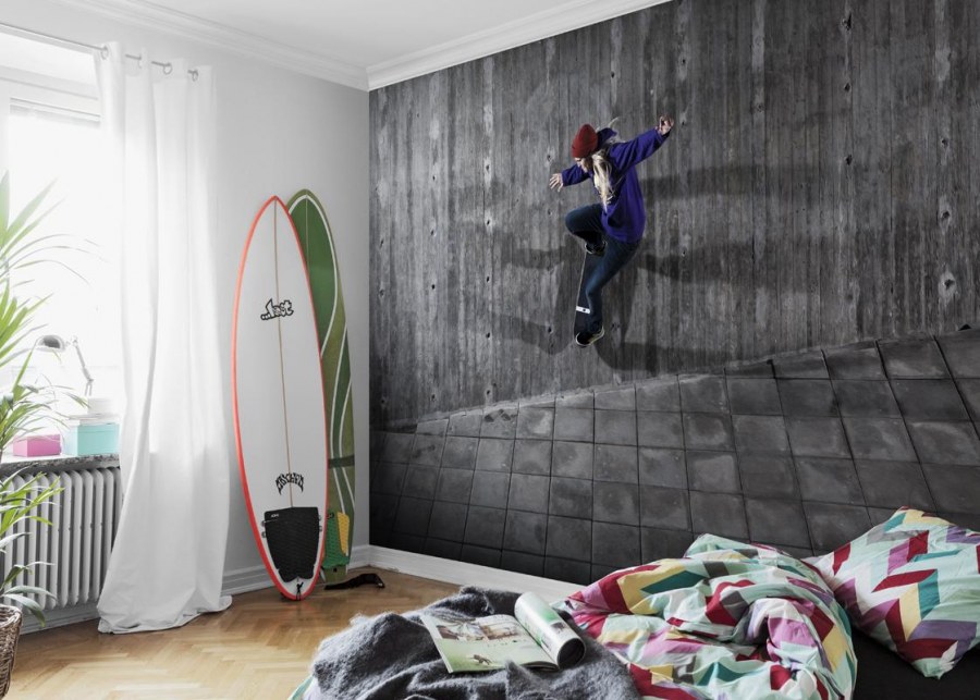 Стена в комнате подростка