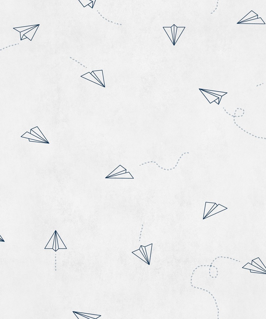 Обои бумажные молодежные голубые