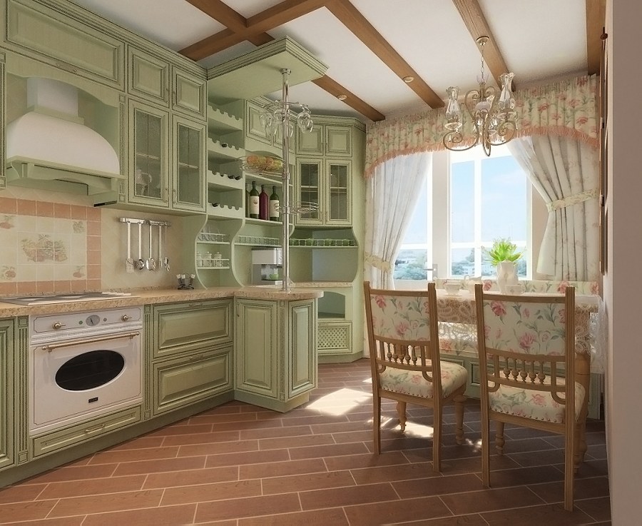 Полки на кухню в стиле Прованс