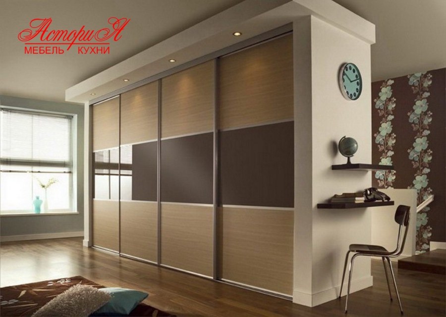 Шкафы купе комбинированные фасады