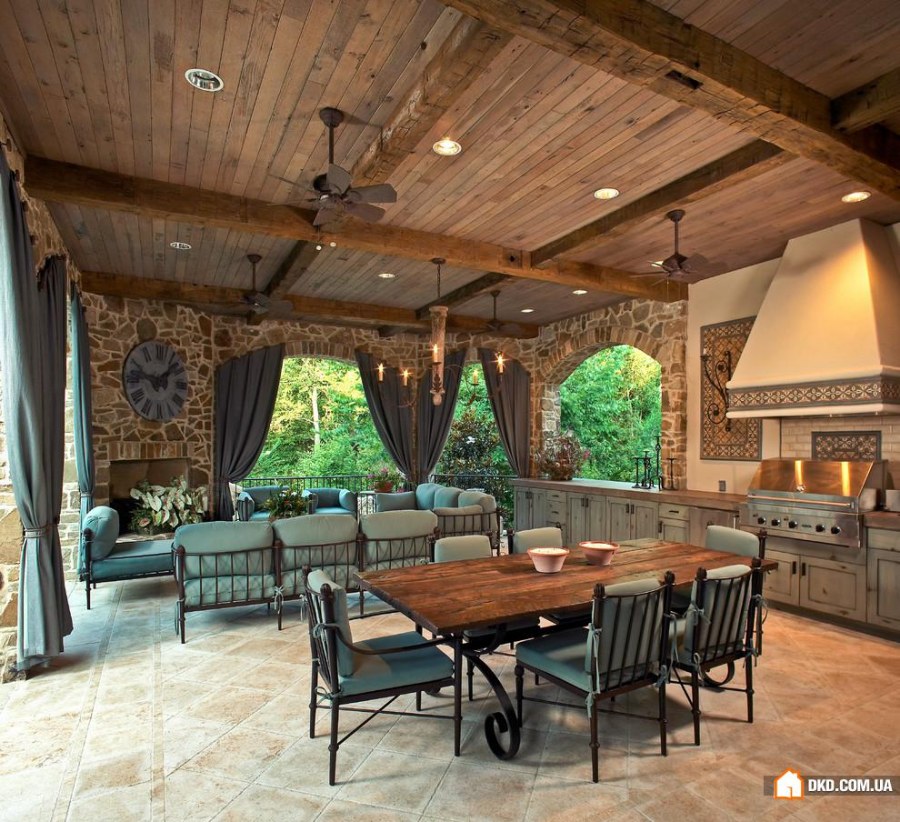 Фазенда террасы беседки барбекю