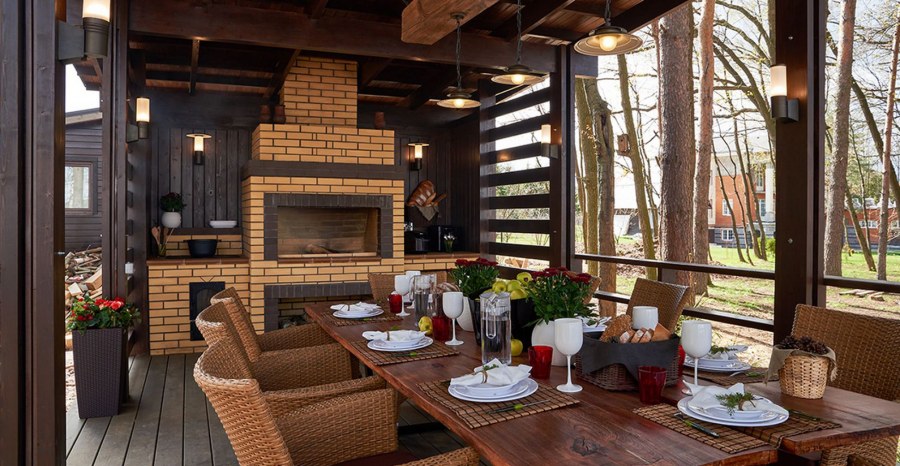 Фазенда беседка с мангалом