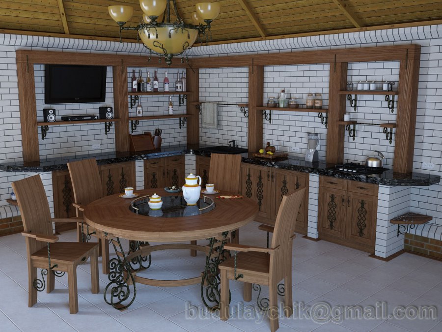 Беседка с кухней
