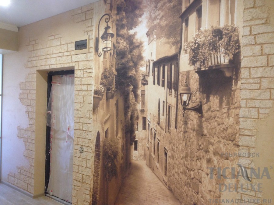 Декор узкого коридора в прихожей